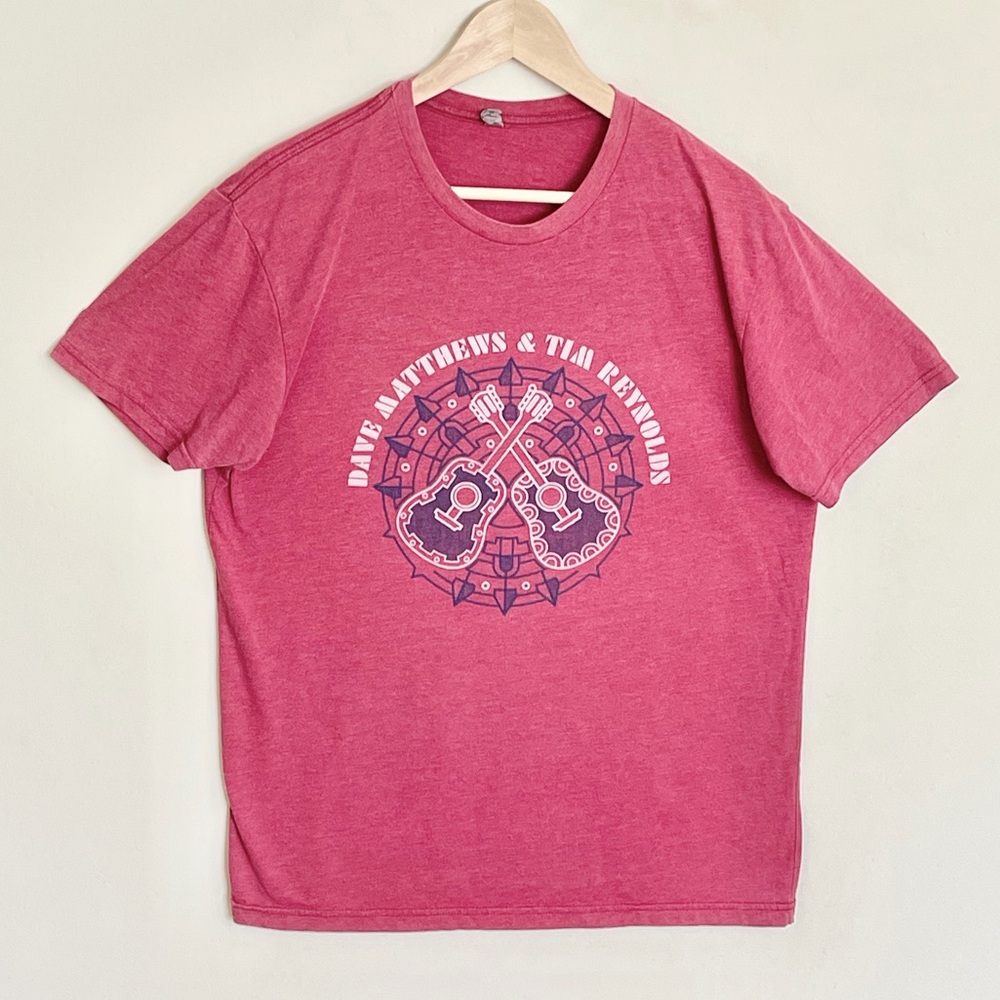 Dave Matthews & Tim Reynolds Tour Guitar Logo Red Concert T Shirt Adult Large - Picture 3 of 8